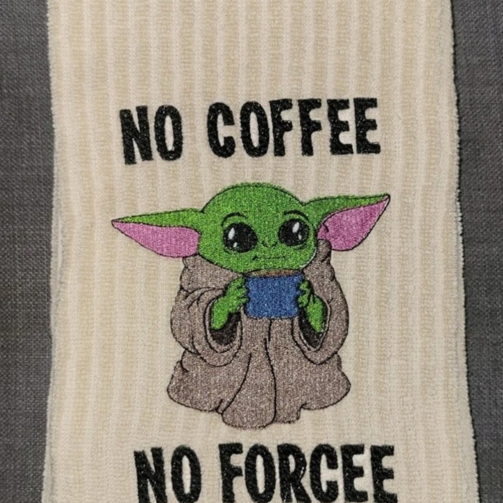 Cute Baby Yoda Kitchen Towel